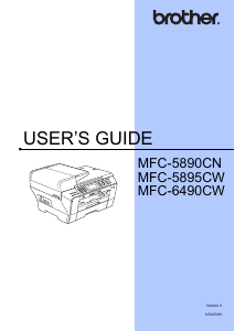 Manual Brother MFC-5895CW Multifunctional Printer