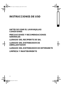 Manual de uso Ignis ADL 932 WH Lavavajillas