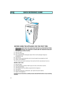 Manual Ignis AWL 393 Washing Machine