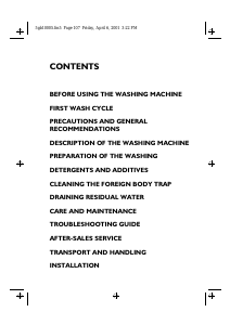 Manual Ignis AWV 1000/2 Washing Machine