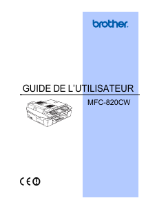 Mode d’emploi Brother MFC-820CW Imprimante multifonction