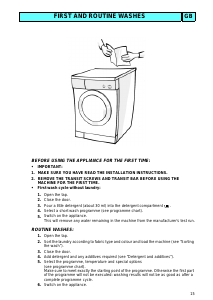 Handleiding Ignis AWV 689 Wasmachine