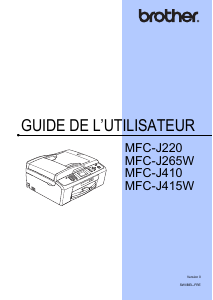 Mode d’emploi Brother MFC-J410 Imprimante multifonction