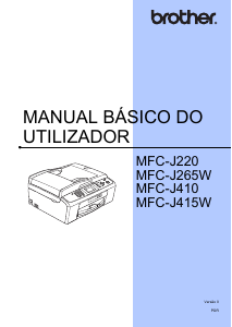 Manual Brother MFC-J410 Impressora multifunções