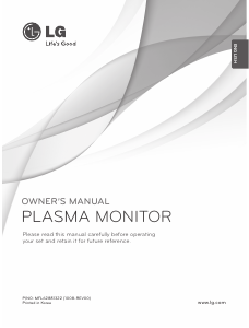 Bedienungsanleitung LG 60PJ103C Plasma fernseher