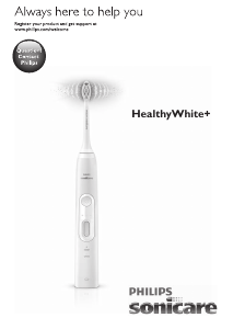 Manual Philips HX8912 Sonicare HealthyWhite+ Escova de dentes elétrica