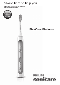 Manual Philips HX9141 Sonicare FlexCare Platinum Escova de dentes elétrica