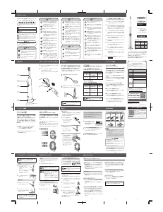 説明書 フィリップス HX6554 Sonicare EasyClean 電動歯ブラシ