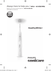 Manual Philips HX8962 Sonicare HealthyWhite+ Electric Toothbrush