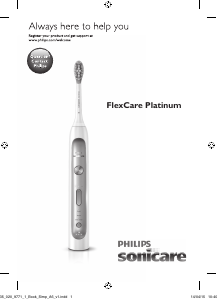 Manual Philips HX9171 Sonicare FlexCare Platinum Escova de dentes elétrica
