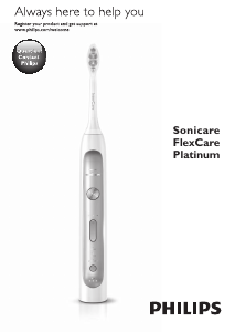 사용 설명서 필립스 HX9170 Sonicare FlexCare Platinum 전기 칫솔