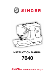 Manual de uso Singer 7640 Máquina de coser