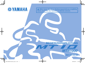 Bedienungsanleitung Yamaha MT10 (2016) Motorrad