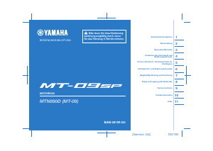 Bedienungsanleitung Yamaha MT09 SP (2021) Motorrad