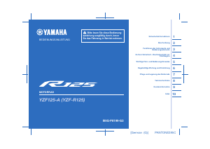 Bedienungsanleitung Yamaha YZF-R125 (2021) Motorrad