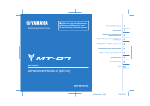 Bedienungsanleitung Yamaha MT07 (2021) Motorrad