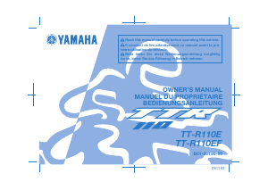 Bedienungsanleitung Yamaha TT-R110E (2015) Motorrad