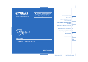 Bedienungsanleitung Yamaha Tenere 700 (2021) Motorrad