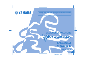 Bedienungsanleitung Yamaha MT07 (2018) Motorrad