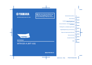 Bedienungsanleitung Yamaha MT125 (2021) Motorrad