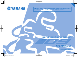Bedienungsanleitung Yamaha MT09 (2019) Motorrad