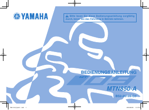 Bedienungsanleitung Yamaha MT09 (2020) Motorrad