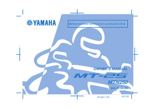 Handleiding Yamaha MT25 (2016) Motor