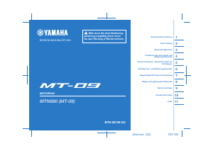 Bedienungsanleitung Yamaha MT09 (2021) Motorrad