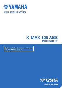 Kullanım kılavuzu Yamaha X-max 125 (2019) Skuter