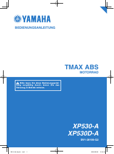 Bedienungsanleitung Yamaha TMax (2019) Roller