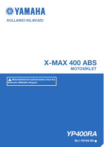 Kullanım kılavuzu Yamaha X-max 400 (2020) Skuter