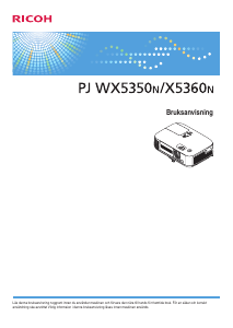 Bruksanvisning Ricoh PJ WX5350n Projektor