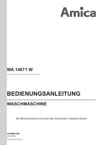 Bedienungsanleitung Amica WA 14671 W Waschmaschine