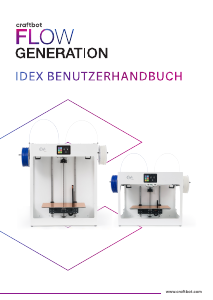 Bedienungsanleitung CraftBot Flow IDEX XL 3D-Drucker