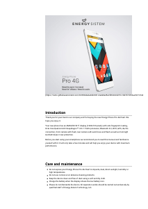 Bedienungsanleitung Energy Sistem Pro 4G Handy