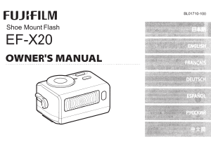 Manual Fujifilm EF-X20 Flash