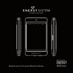 Manual de uso Energy Sistem 4020 Touch Reproductor de Mp3