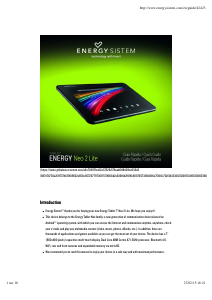 Handleiding Energy Sistem Neo 2 Lite Tablet