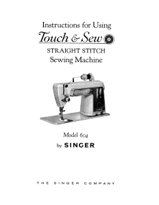 Manual Singer 604 Sewing Machine