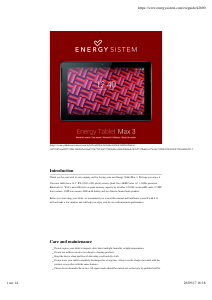 Handleiding Energy Sistem Max 3 Tablet