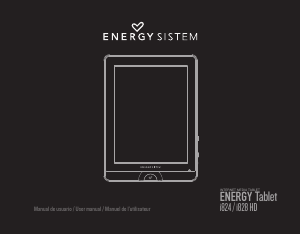 Manual Energy Sistem i828 HD Tablet
