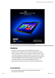 Manual Energy Sistem Pro 10 Tablet