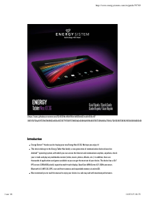 Handleiding Energy Sistem Neo 10 3G Tablet