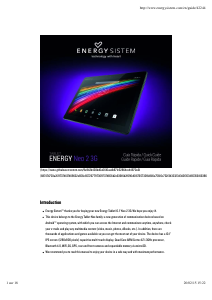 Manual Energy Sistem Neo 2 3G Tablet