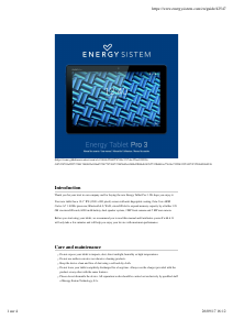 Manual Energy Sistem Pro 3 Tablet