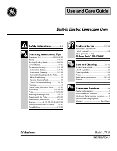 Manual GE JTP18AW1AA Oven