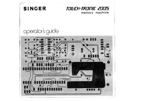 Manual Singer 2001 Touch-Tronic Sewing Machine