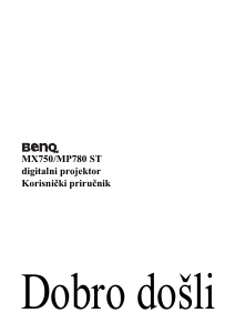 Priručnik BenQ MP780 ST Projektor