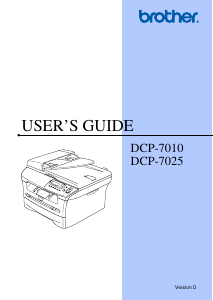 Manual Brother DCP-7010 Multifunctional Printer