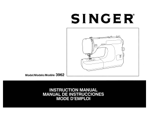 Manual de uso Singer 3962 Máquina de coser